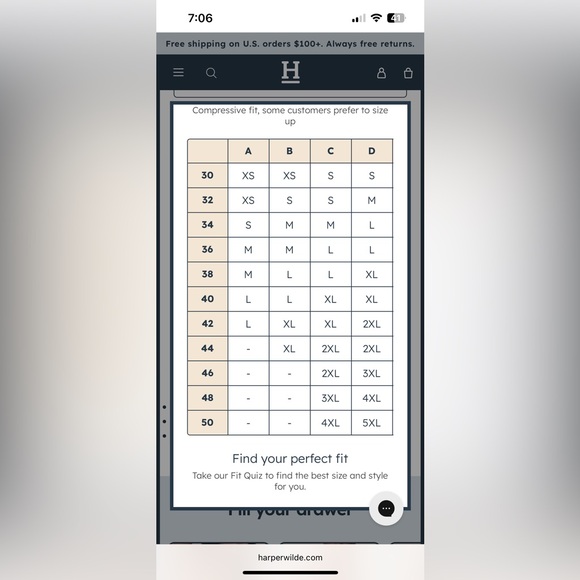 Harper Wilde Bliss Square Neck Bralette 3XL - Picture 6 of 6